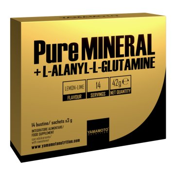PureMINERAL + L-ALANYL-L-GLUTAMINE 14 bustine da 3 grammi Limone e Lime
